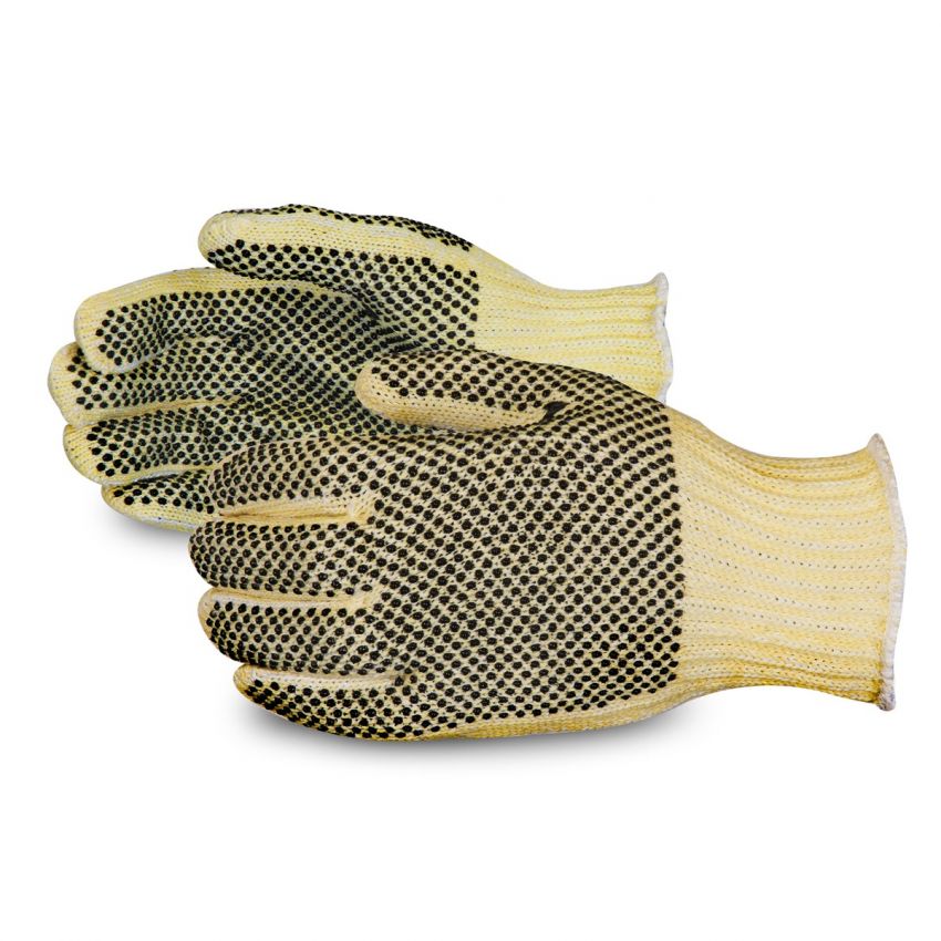 SPGRK2D - Superior®  Contender™ 7-gauge Composite Knit Cut Resistant Work Gloves with Dual Sided PVC Dotted Palms